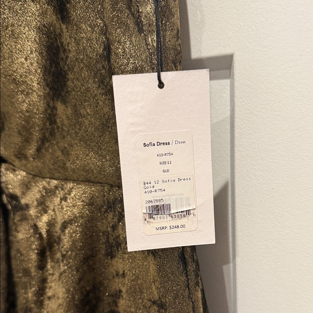 Bailey 44 Metallic Gold Midi Dress - Picture 4 of 4